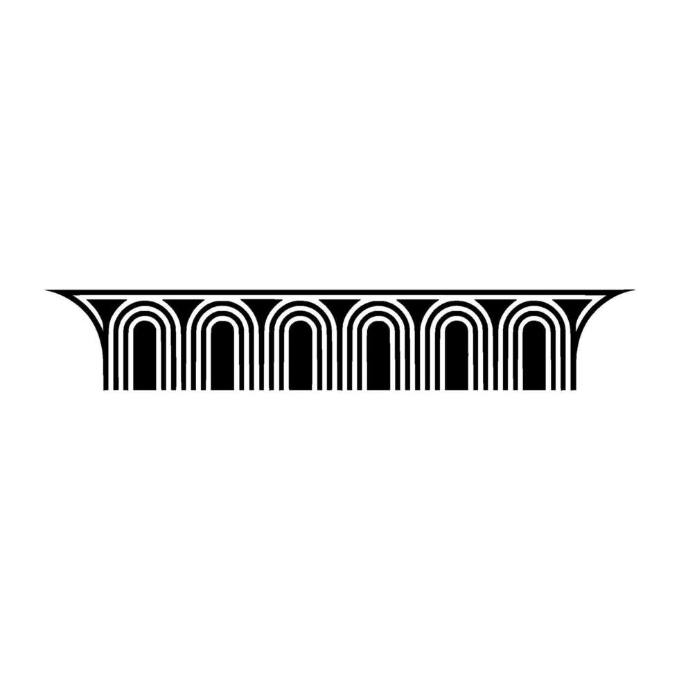 Art Deco Archway Geometric Ornamentation, Minimalist, Minimalism vector