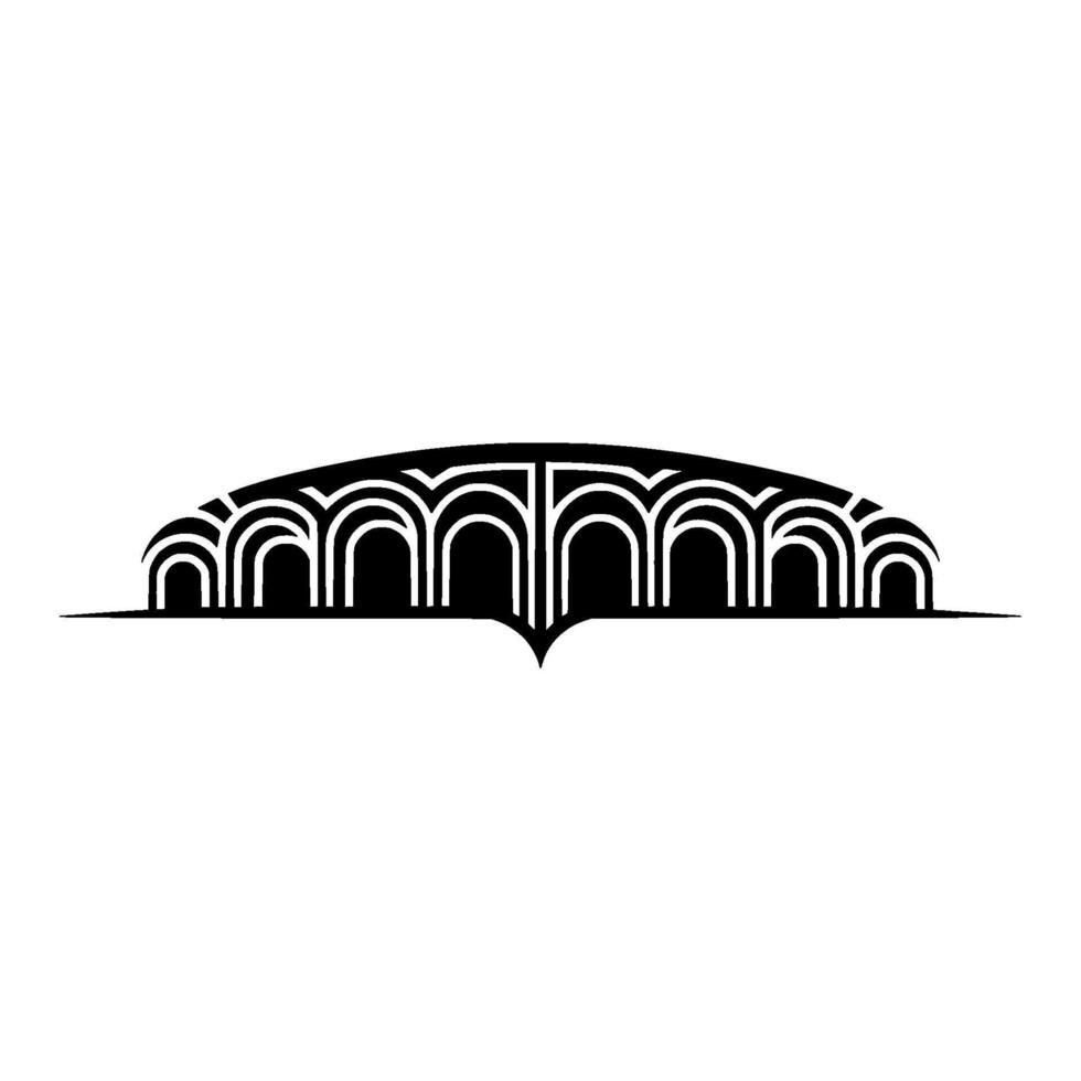 Geometric Wave, Art Deco Silhouette, Minimalist vector
