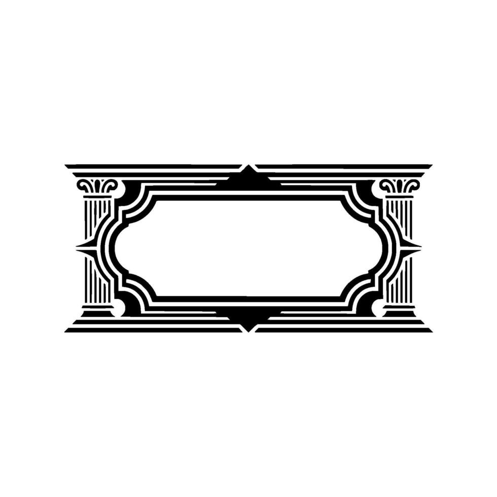 Art Deco Frame, Elegant Border, Vintage , Decorative Element - Classical vector