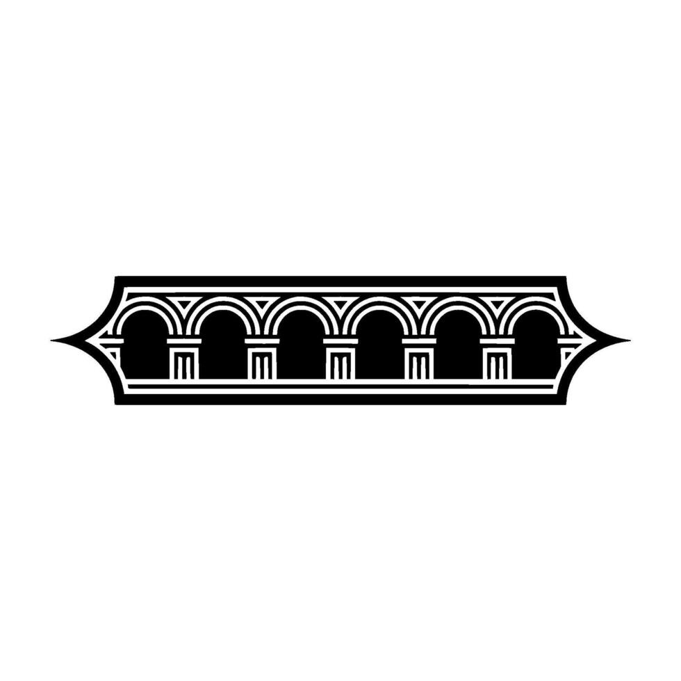 Art Deco Architectural Ornament, Geometric Border, Architecture vector