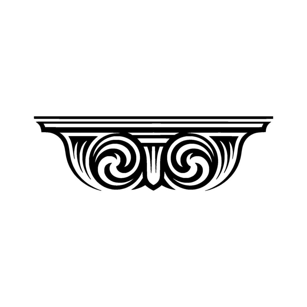 Intricate Swirl Ornament, Vintage Decorative Element vector