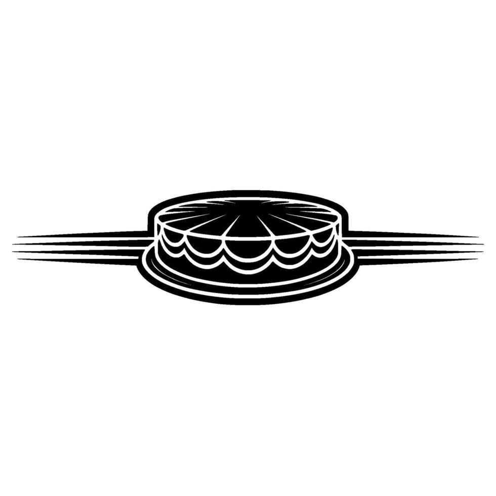 Vintage Cake Emblem, Retro Celebration vector