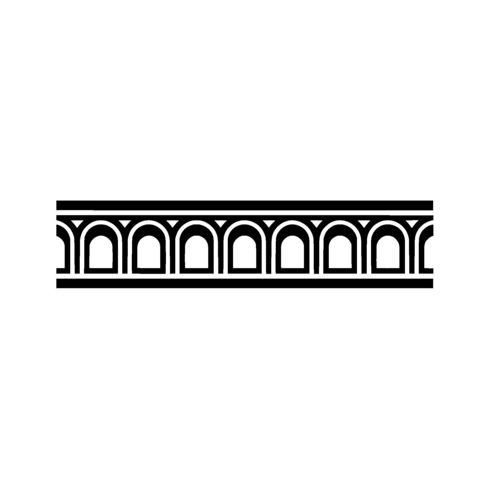 Art Deco Border Geometric Ornamentation, Minimalist vector