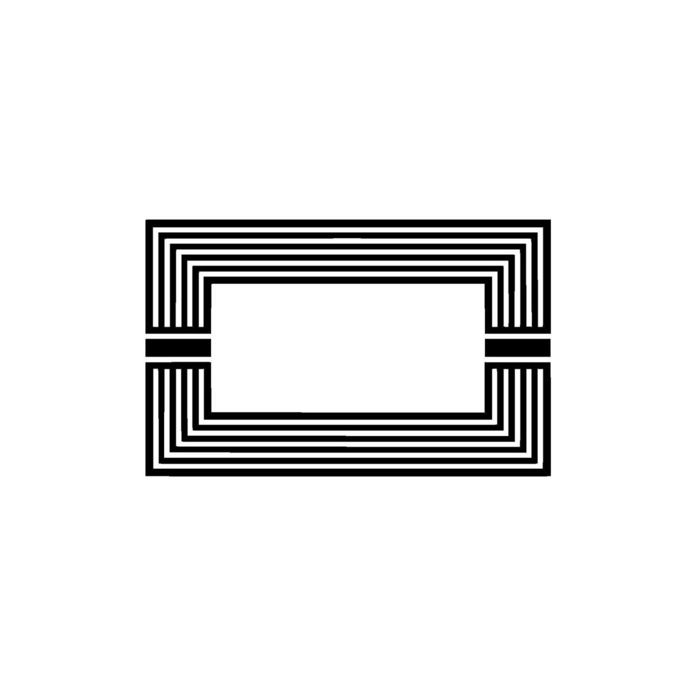 Geometric Gradient Frame, Modern Element, Rectangle vector