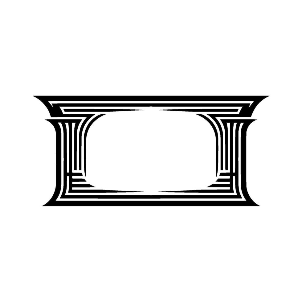 Geometric Archway, Minimalist , Black White - Minimalism vector