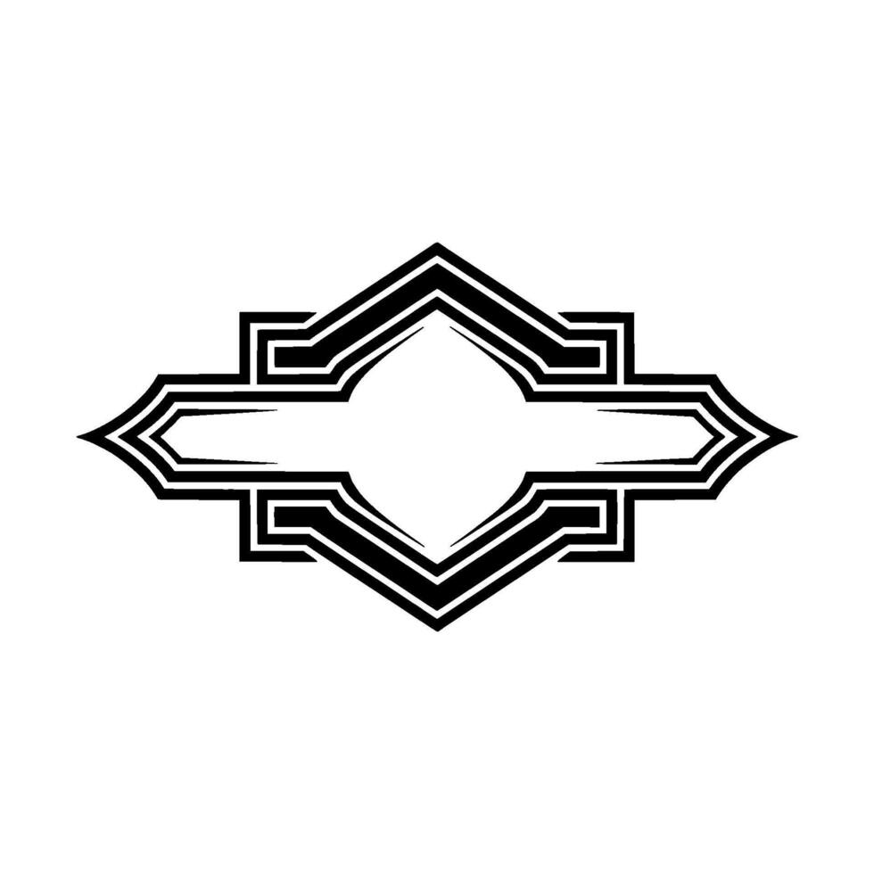 Geometric Diamond Emblem, Minimalist, Outline vector