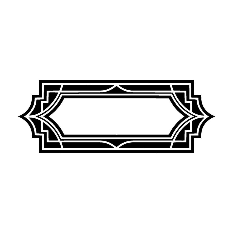 Art Deco Frame, Elegant Border, Vintage , Minimalist Style, Template vector