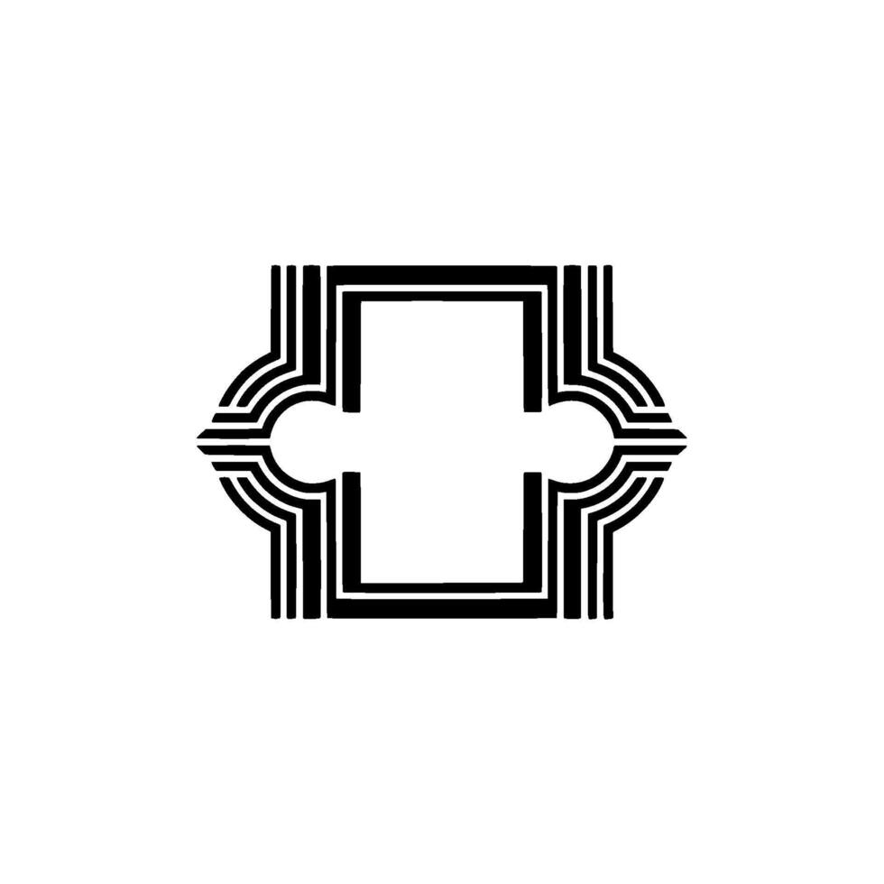 Geometric Cross , Minimalist , Modern Emblem, Abstract vector