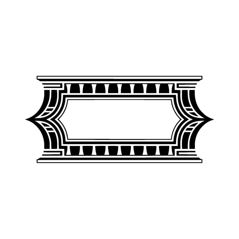 Art Deco Frame, Elegant Border, Vintage , Minimalist Style - Illustration vector