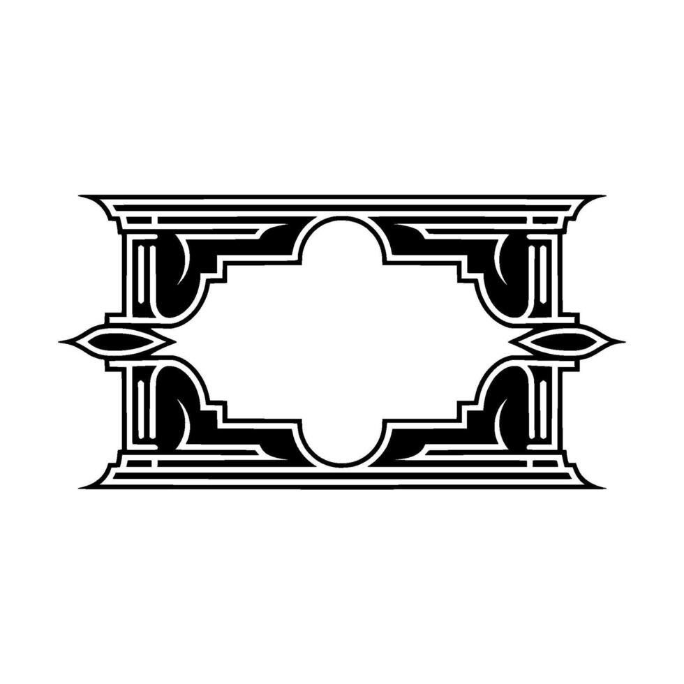 Art Deco Frame, Geometric Ornamentation, Vintage - Stylized vector