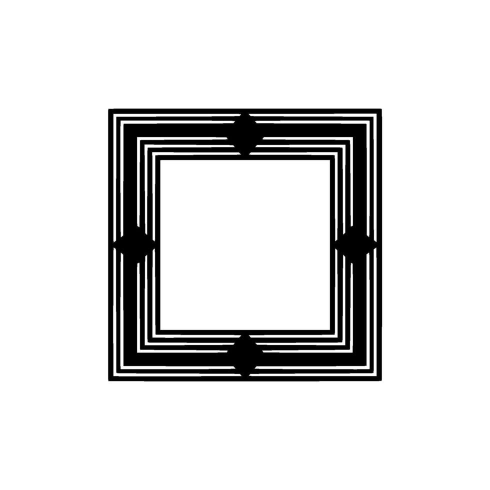 Geometric Frame, Layered Lines, Minimalist vector