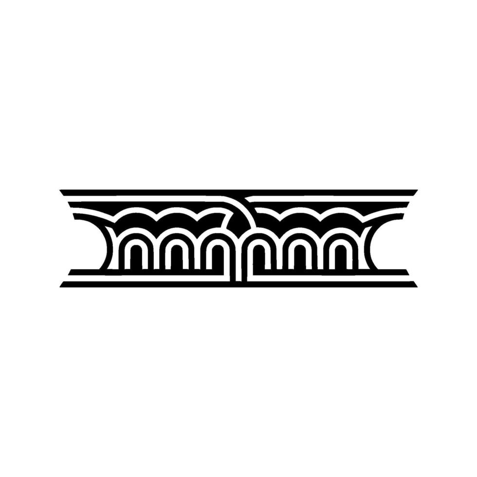 Geometric Wave Border, Minimalist , Black White vector