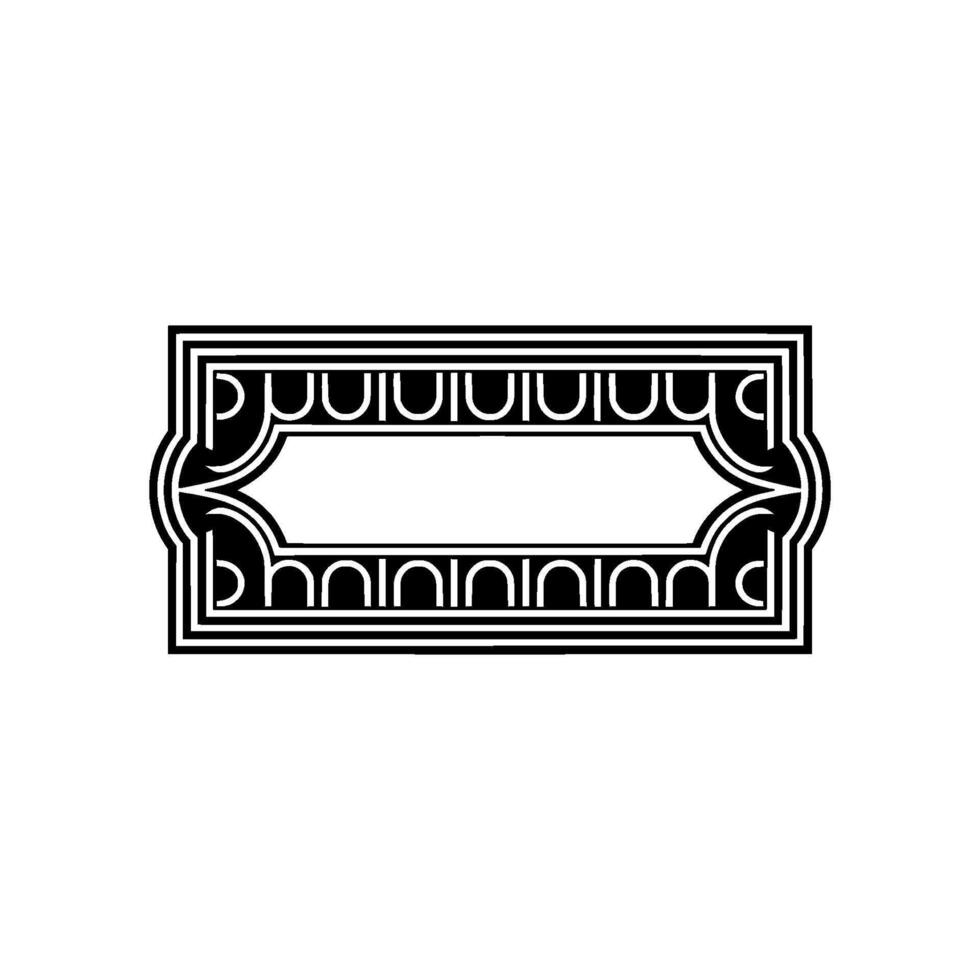 Art Deco Frame, Elegant Ornament, Vintage, Artdeco vector
