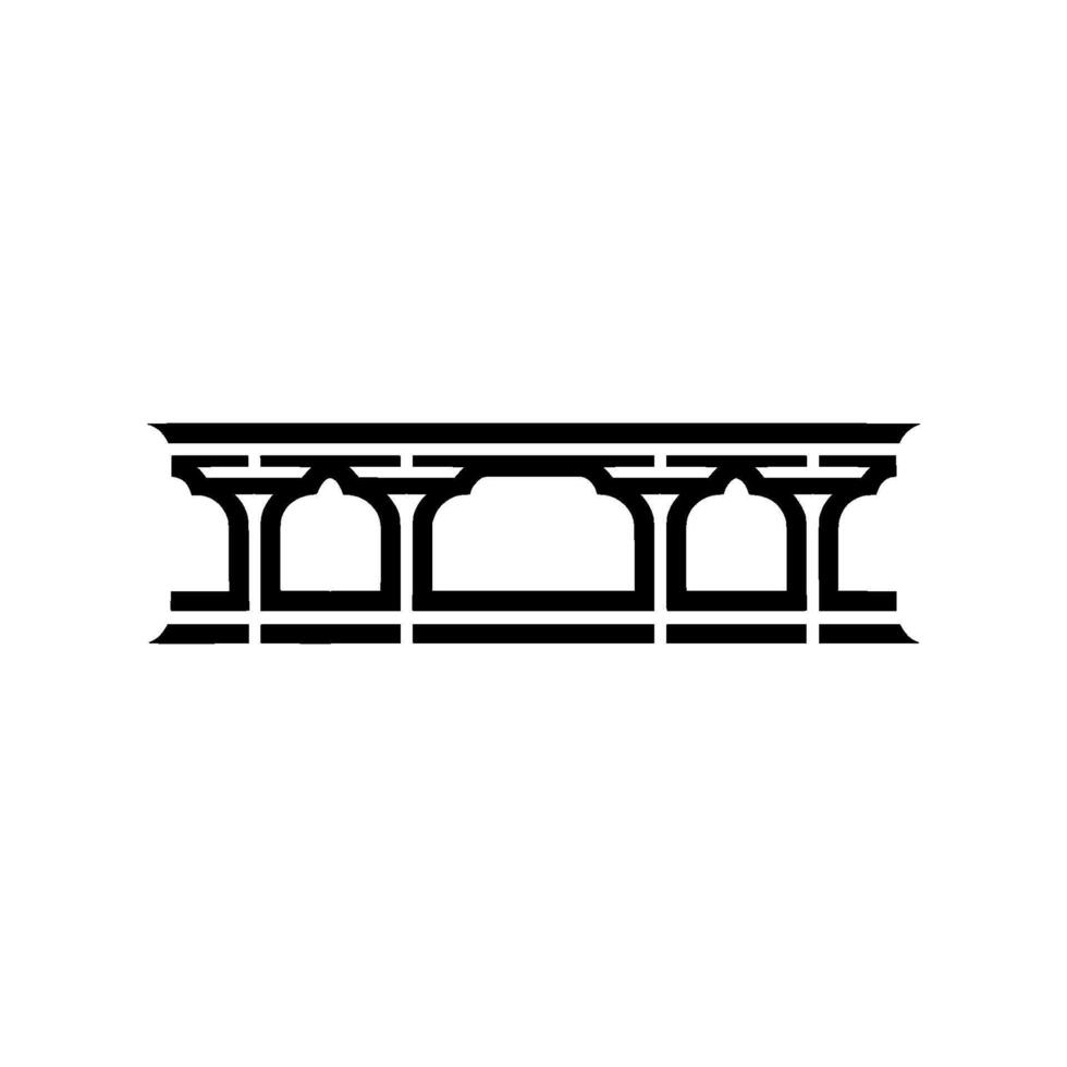 Geometric Column Border, Minimalist , Elegant Accent vector