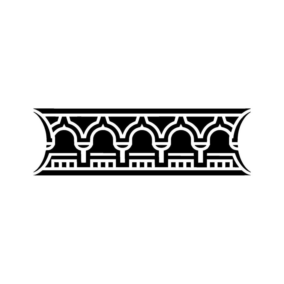 Intricate Archway Ornament, Geometric , Minimalist Style vector
