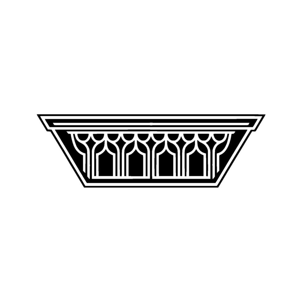 Gothic Archway Silhouette, Minimalist, Linear vector