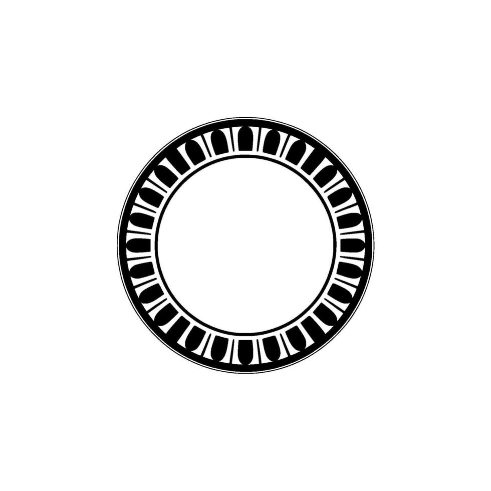 Minimalist Circular Frame, Geometric , Modern Emblem, Outline vector