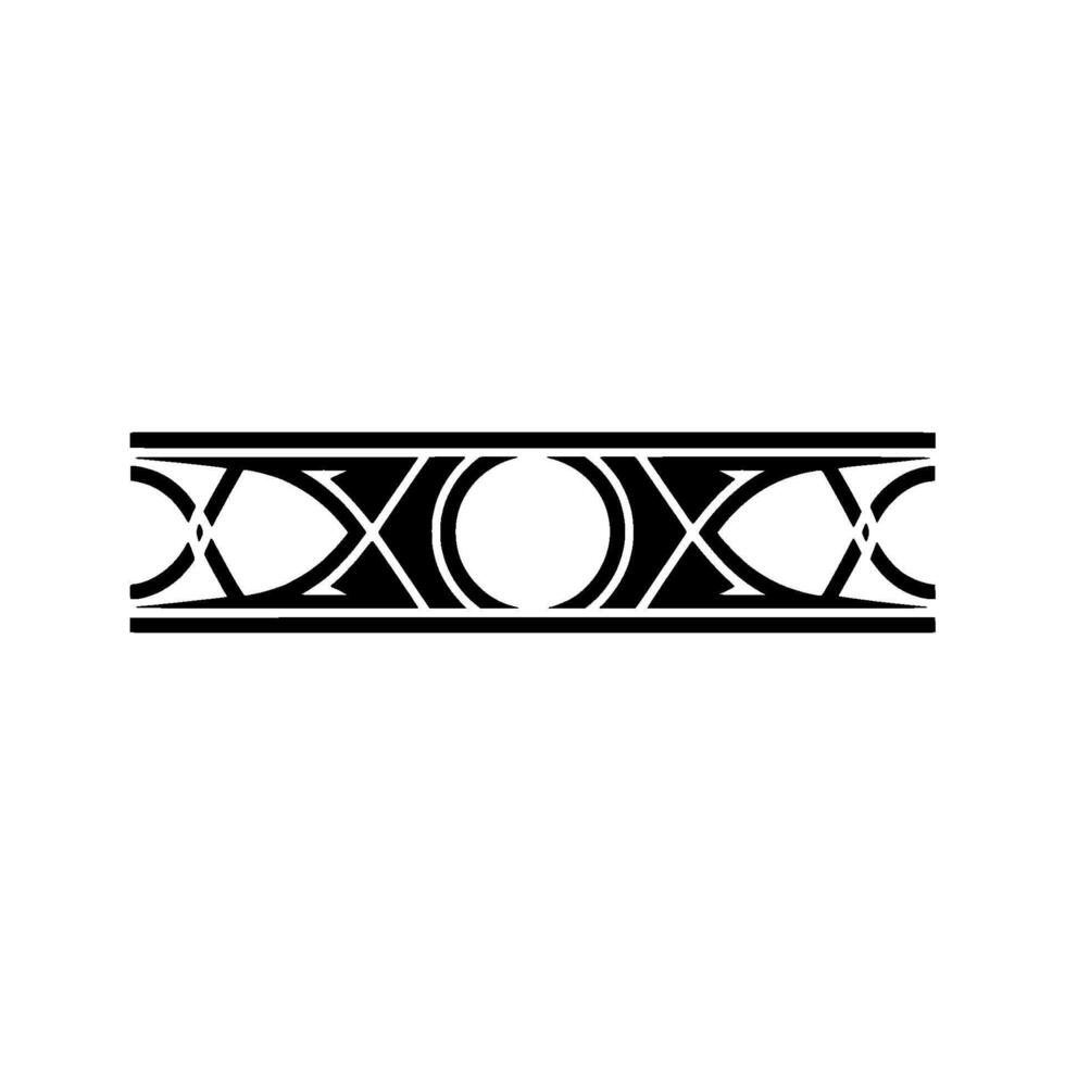 Geometric Deco Border, Minimalist , Elegant Pattern - Symmetrical vector