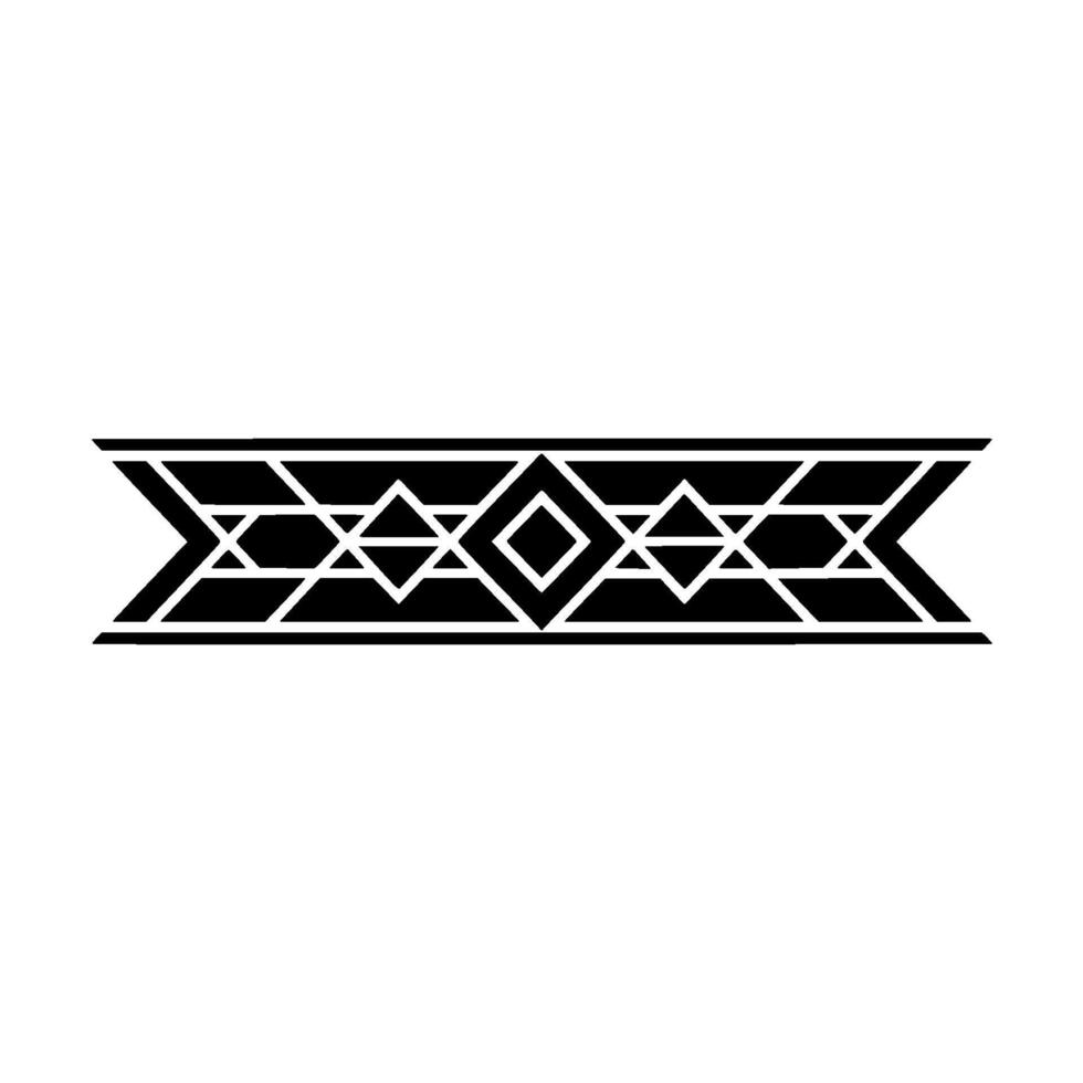 Geometric Deco Border, Minimalist , Black White, Linear vector