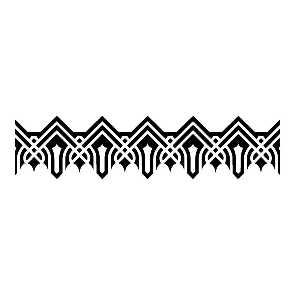 Intricate Geometric Border, Art Deco Style, Pattern vector