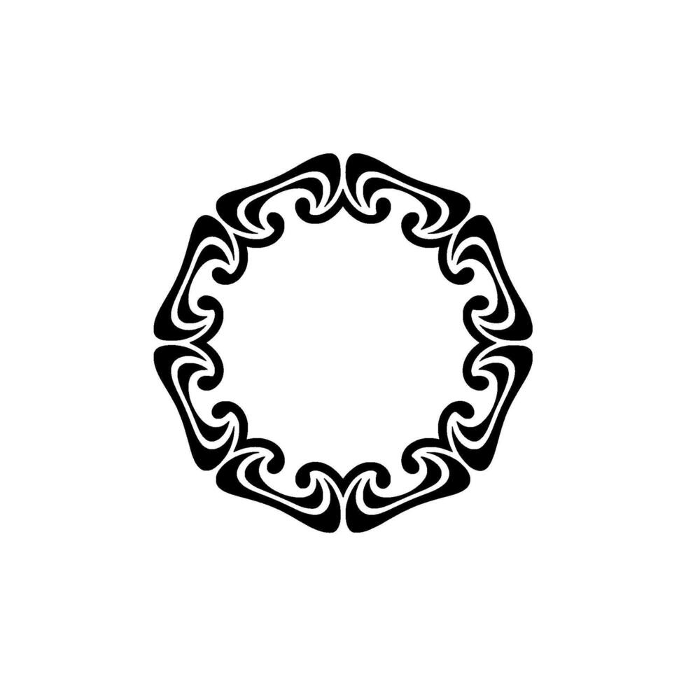 Art Nouveau Circular Ornament, Elegant Border vector