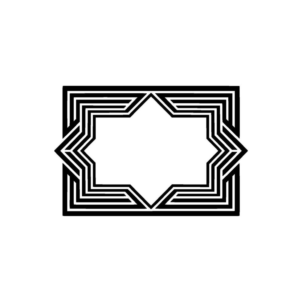 Geometric Deco Frame, Minimalist , Elegant Border, alternate version 58 vector