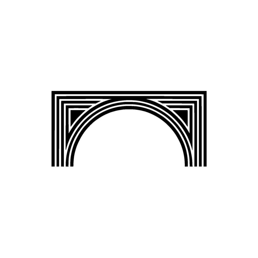 Geometric Arch, Minimalist , Modern Emblem, Geometry vector