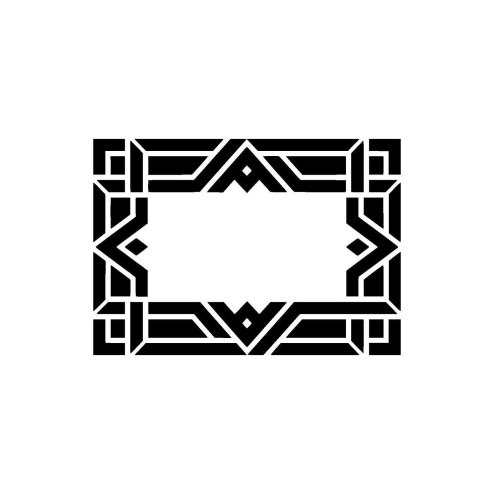 Geometric Deco Frame, Minimalist , Elegant Border, alternate version 59 vector