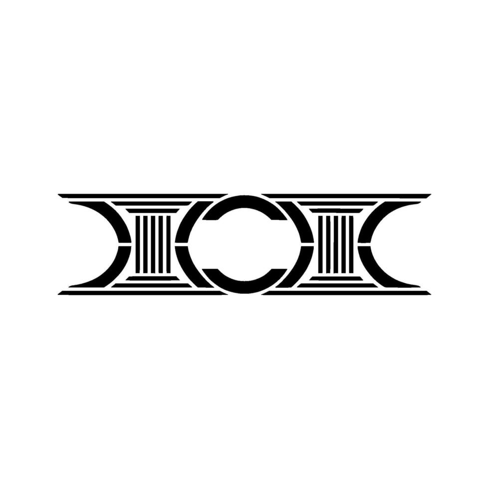 Geometric Deco Emblem, Minimalist , Abstract Symbol - Linear vector