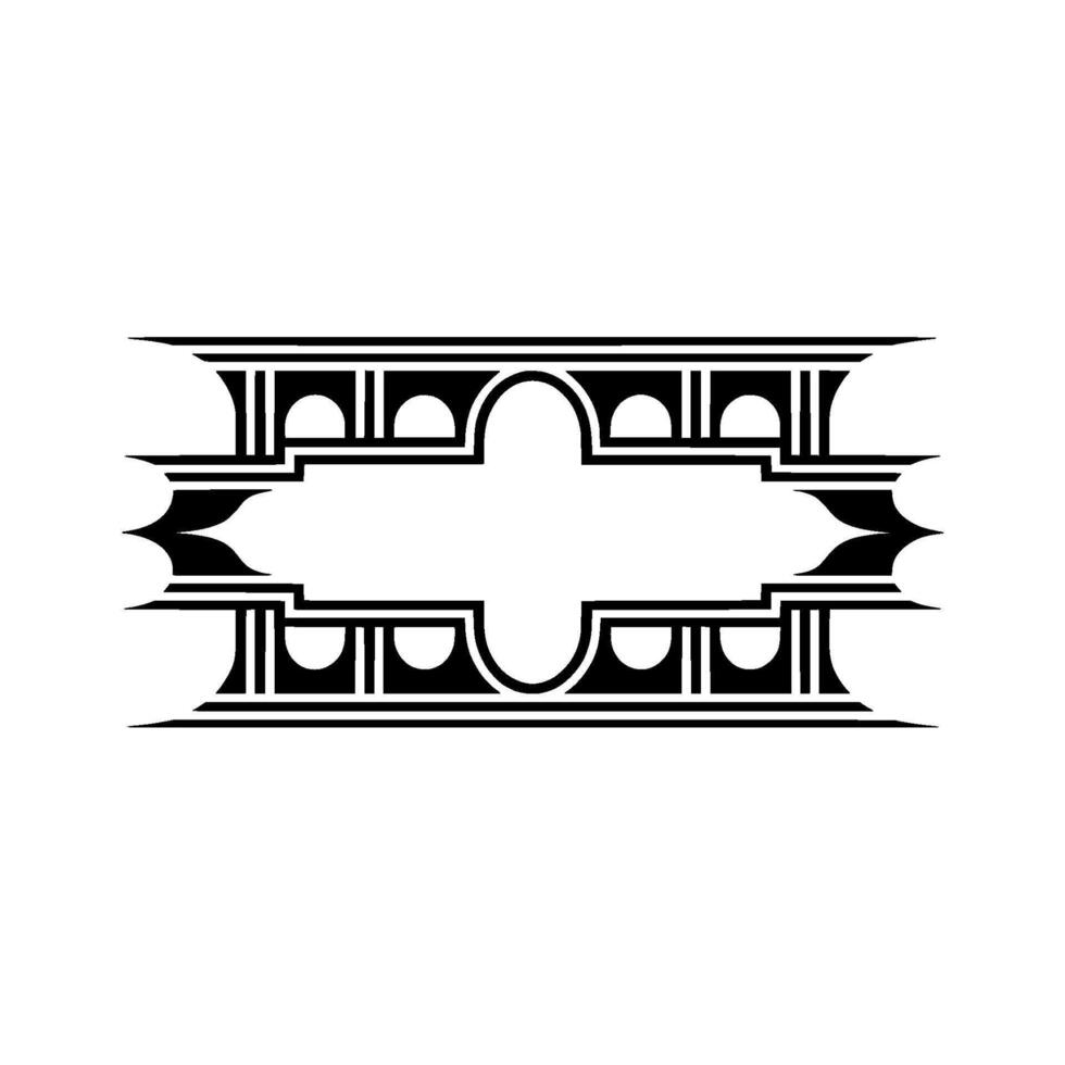 Art Deco Frame, Geometric Ornament, Vintage , Elegant Border, Retro vector