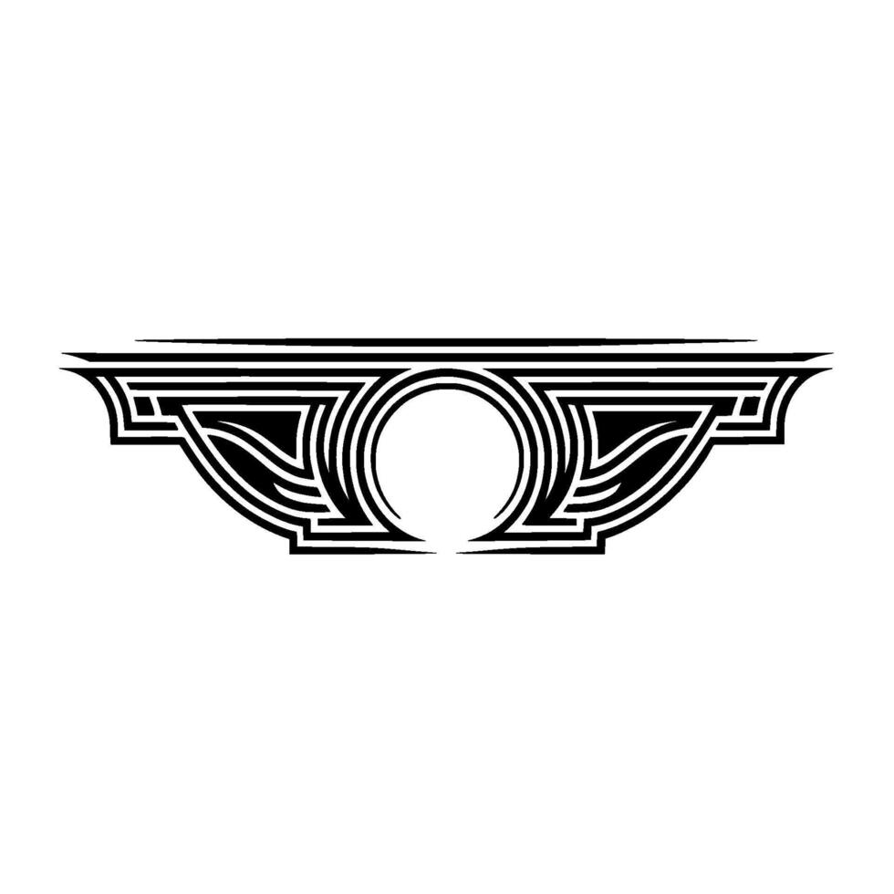 Art Deco Ornament, Geometric , Circular Focal Point vector