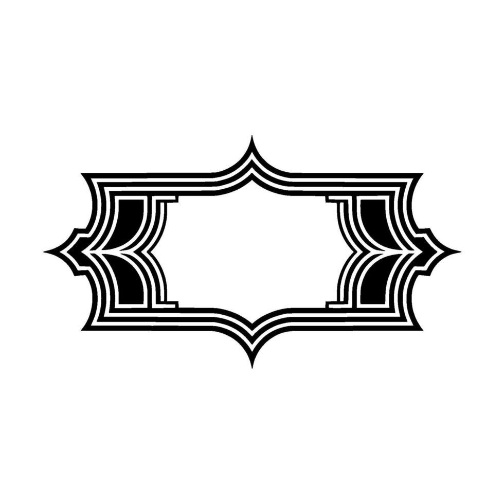 Art Deco Frame, Elegant Border, Vintage , Minimalist Ornamentation, Composition vector