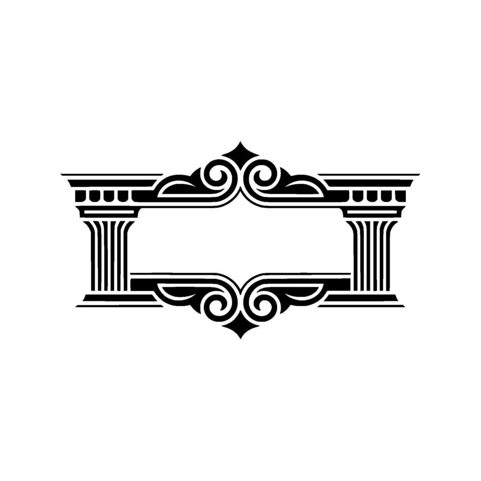 Ornate Black Frame, Classical , Elegant Border vector