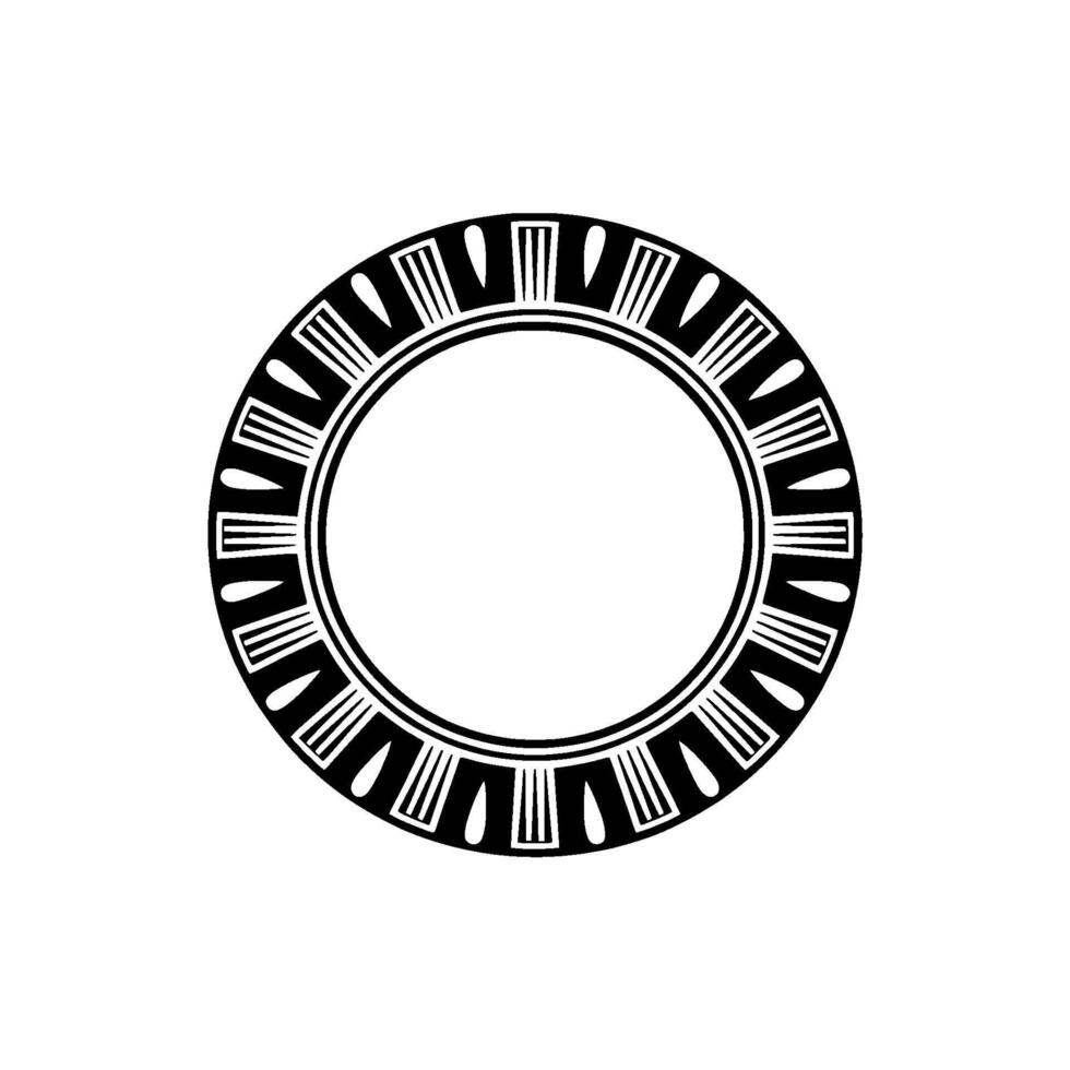 Geometric Circle Frame, Minimalist , Circular Motif, Vintage vector