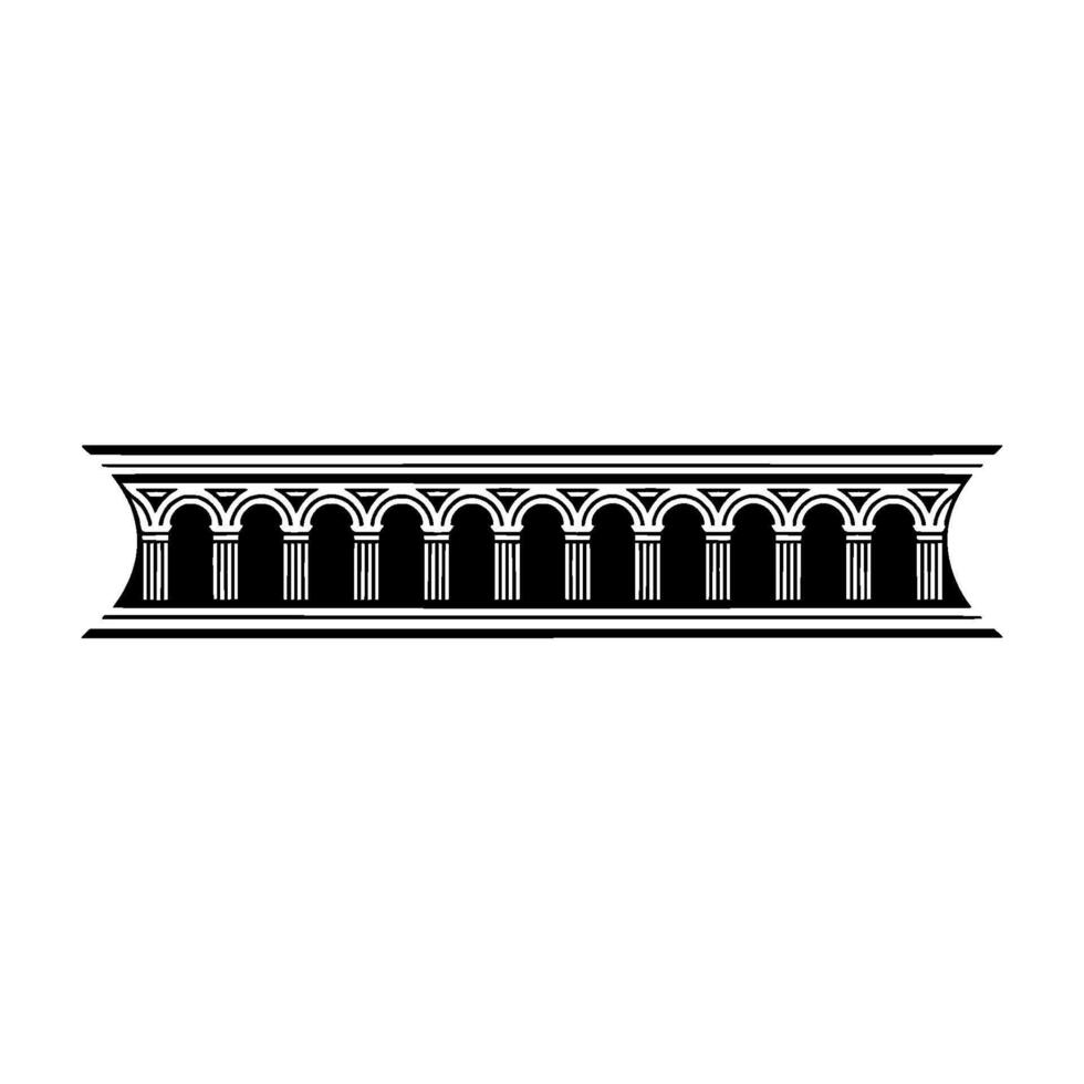 Classical Arch Motif, Elegant Border, Ornament vector