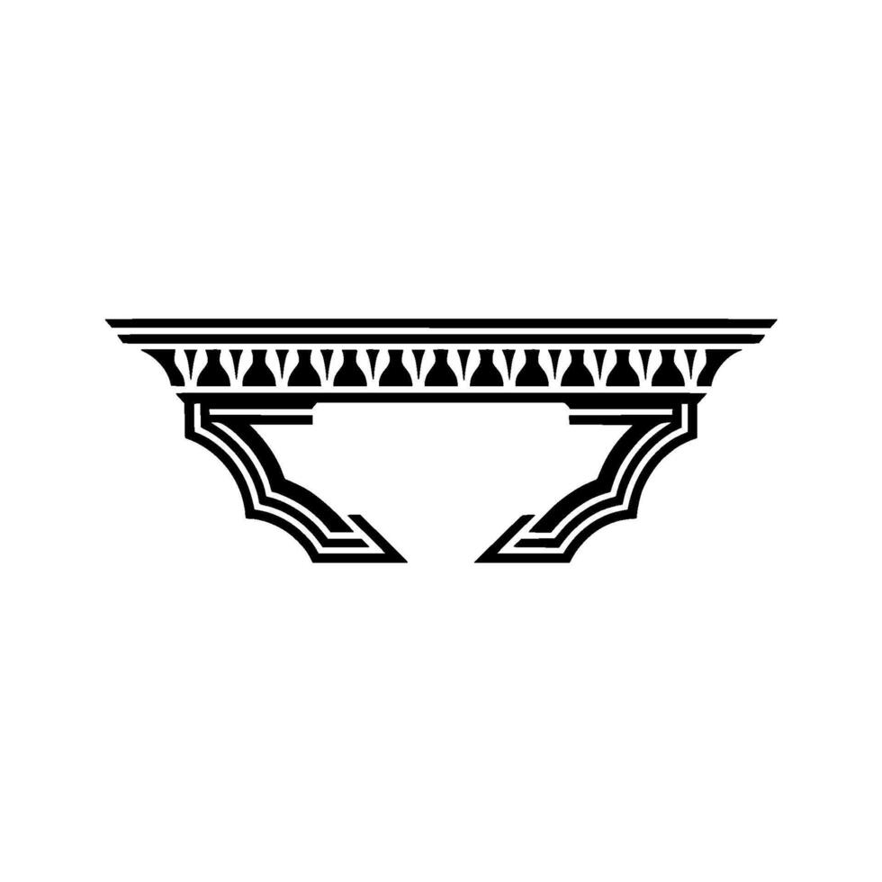 Geometric Archway, Art Deco Silhouette, Minimalist, Ornamentation vector