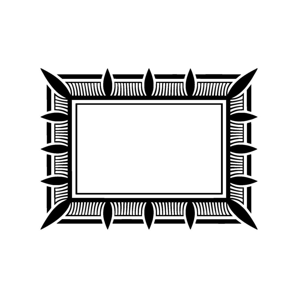Geometric Deco Frame, Minimalist, alternate version 6 vector