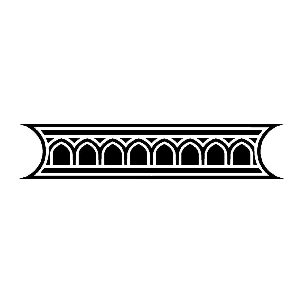 Gothic Arch Ornament, Minimalist , Vintage Texture vector