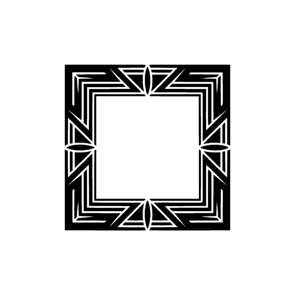 Geometric Deco Frame, Minimalist , Elegant Border, alternate version 60 vector