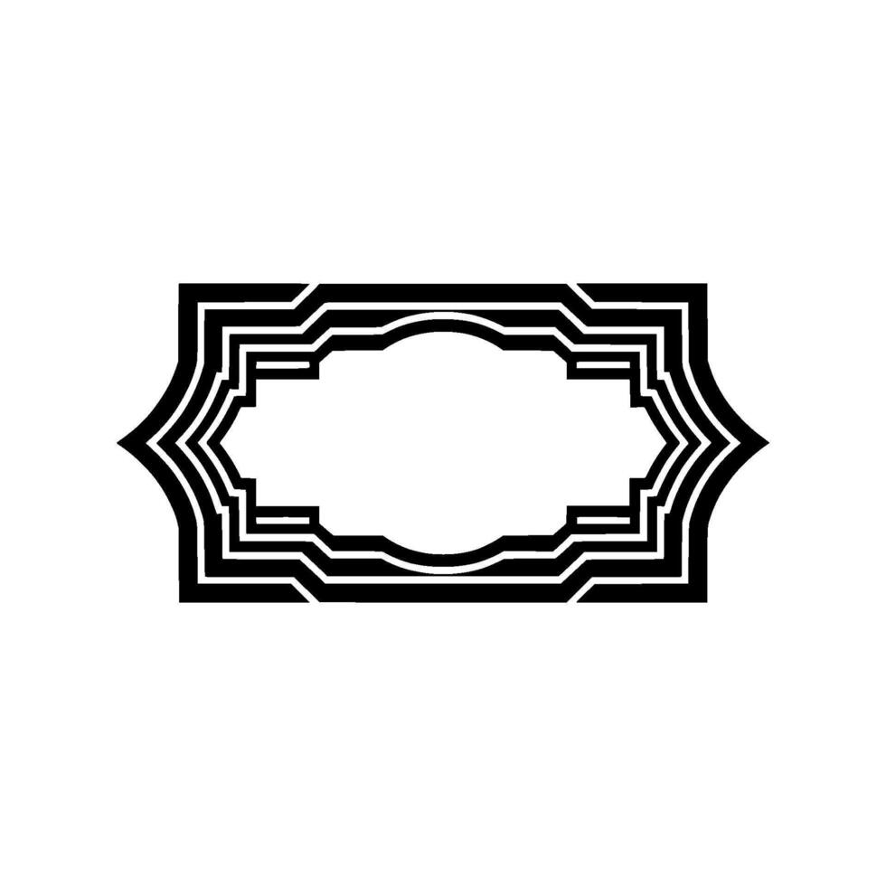 Geometric Deco Frame, Minimalist , Elegant Border, alternate version 61 vector