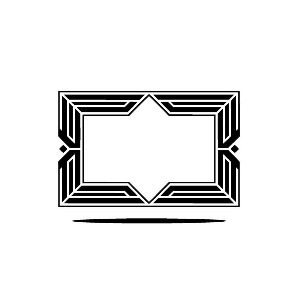Geometric Deco Frame, Minimalist , Elegant Border, alternate version 62 vector