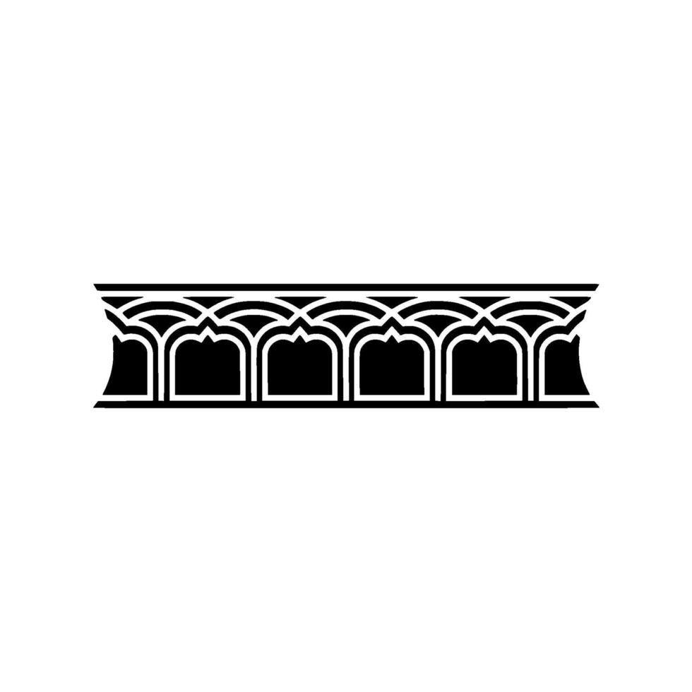 Gothic Arch Decorative Border, Vintage Style, Ornament vector