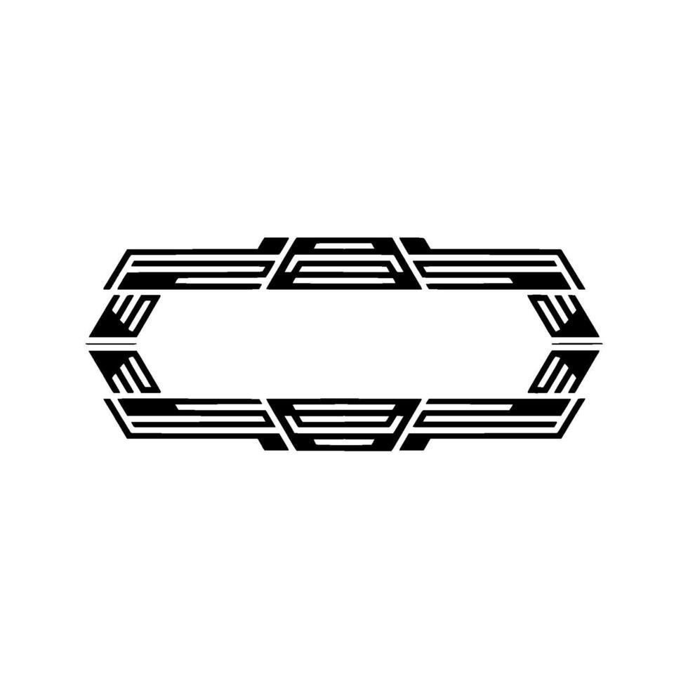 Geometric Deco Frame, Minimalist , Modern Layout, Border vector