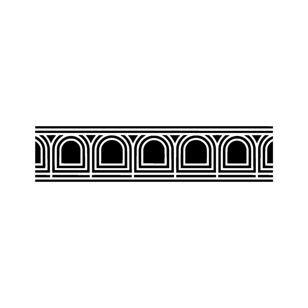 Art Deco Architectural Border Geometric Ornamentation vector