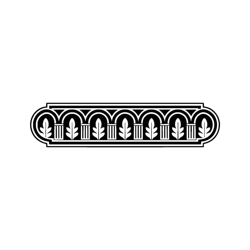 Stylized Egyptian Ornament Border, Vintage vector