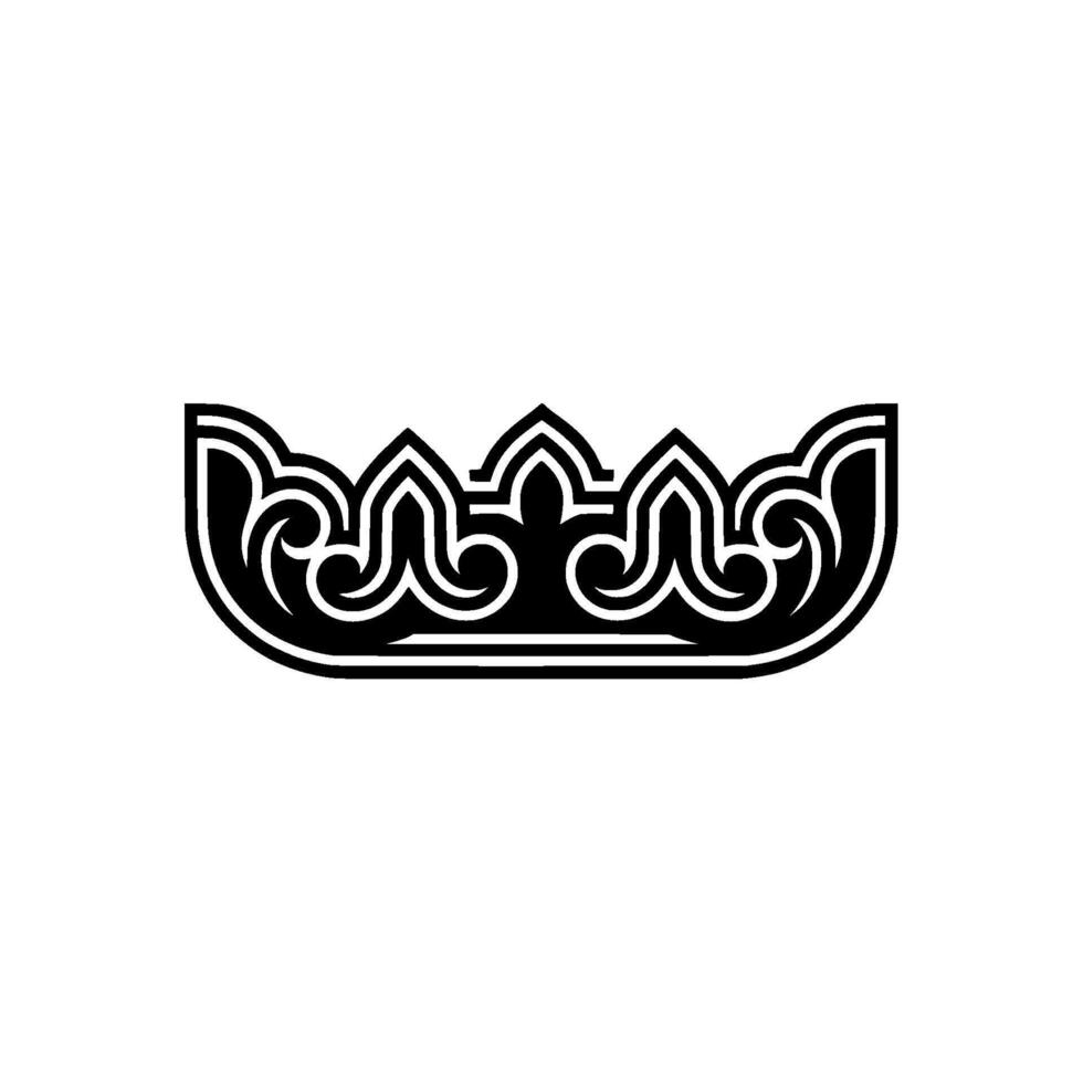 Intricate Crown Emblem, Minimalist vector