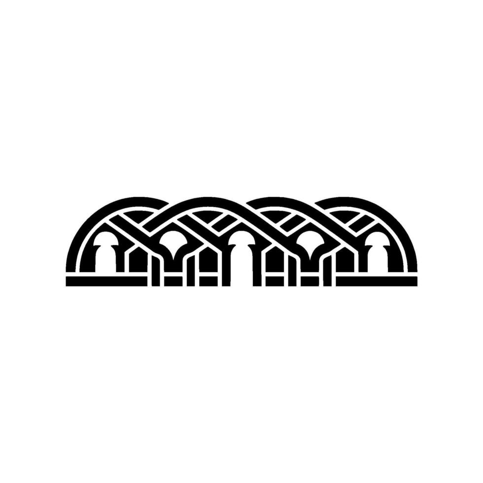 Geometric Archway, Stylized Ornament, Minimalist vector