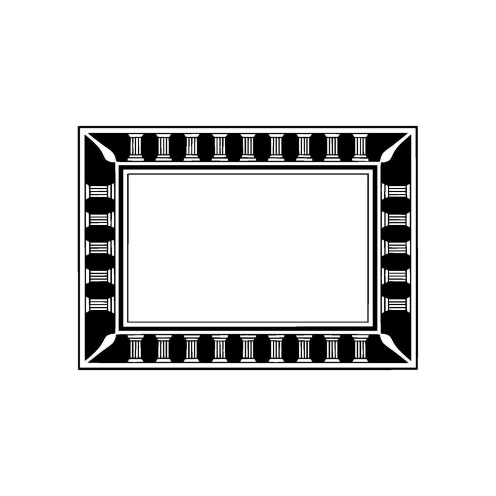 Geometric Deco Frame, Minimalist , Elegant Border, alternate version 63 vector