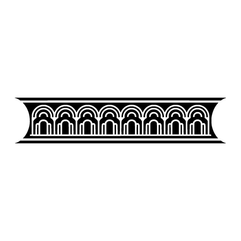 Art Deco Wave Border, Elegant Element - Geometric vector