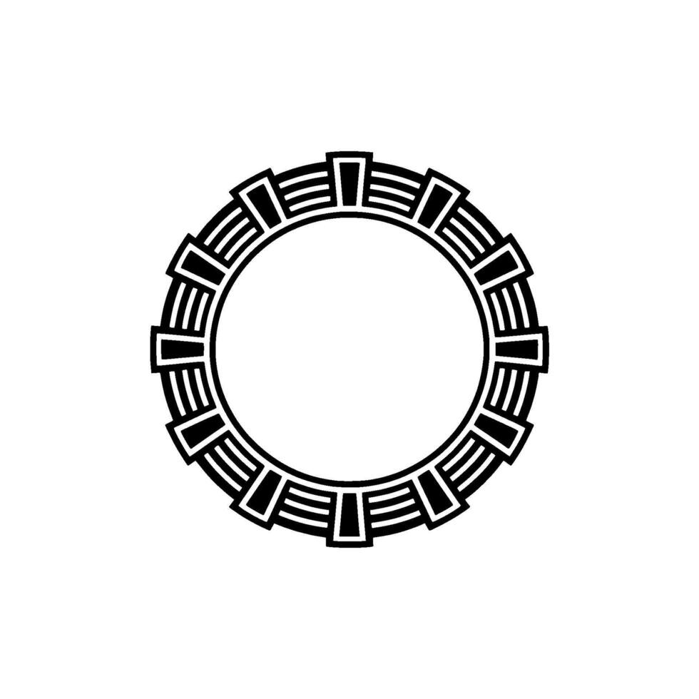 Geometric Portal, Ancient Echoes, Minimalist vector